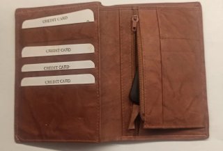 Cartera Kalesa Original Cuero Marrón 10x15cm