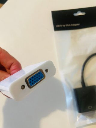 Lote 2 adaptadores HDMI macho a VGA hembra blanco