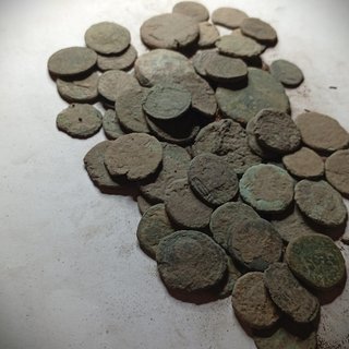 Lote 50 monedas romanas para limpiar