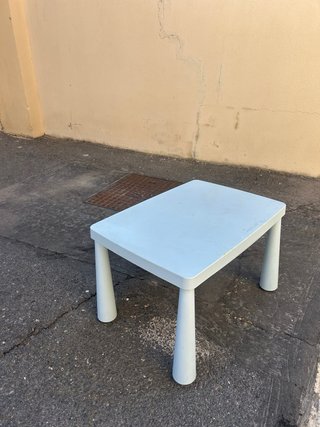 Mesa y 4 Sillas Infantil Plástico Azul