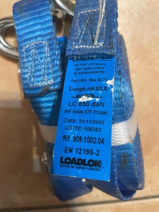 Cinghia di ancoraggio Loadlok 650 daN