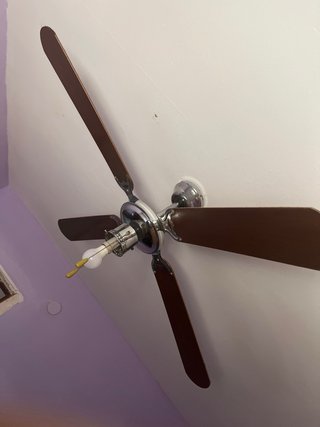 Ventilador de techo madera y metal