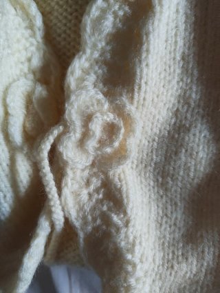 Chaleco de lana tejido beige