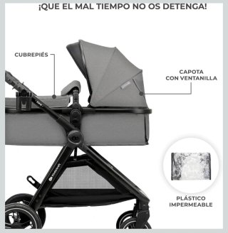 Kinderkraft ESME 3 en 1 Silla de paseo Reversible