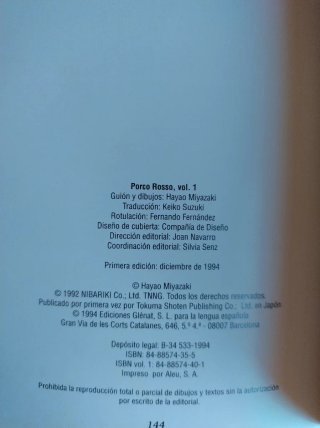 Porco Rosso. Anime cómic números 1 y 2
