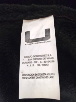Abrigo Adolfo Domínguez Negro