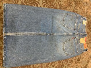 Falda vaquera larga azul