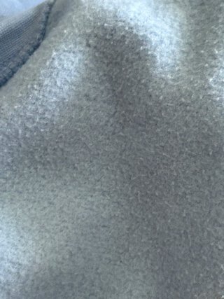 Sudadera azul con capucha y estampo mujer