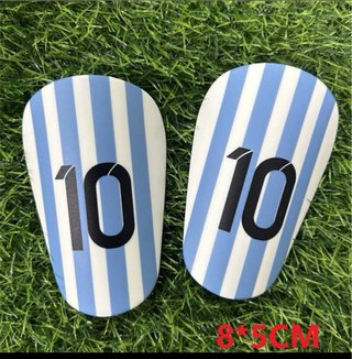 Mini Espinilleras Fútbol Número 10