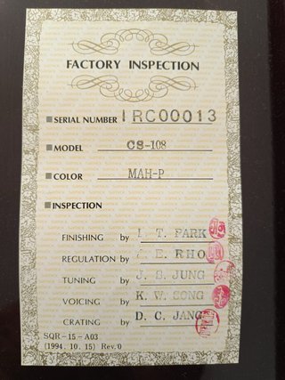 Piano vertical Samick Cs-108