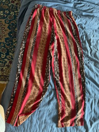 Pantaloni donna fantasia righe taglia M
