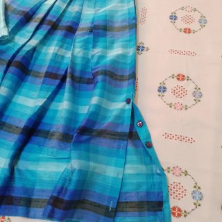 Traje 2 piezas mujer seda salvaje T40