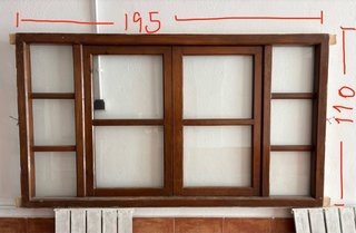 Ventana madera 195x110 cm