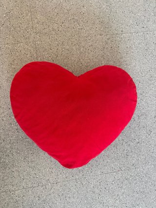 Cojín Corazón Terciopelo Rojo