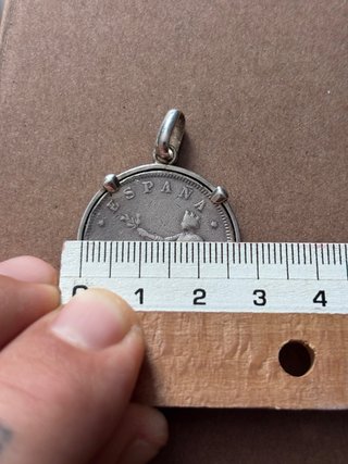 Colgante Moneda 2 Pesetas Plata 1870