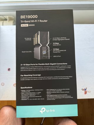 Router Wi-Fi 7 TP-Link Archer BE800 BE19000