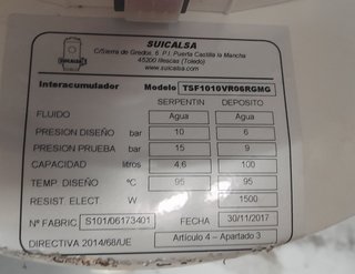 Inter acumulador 100 litros