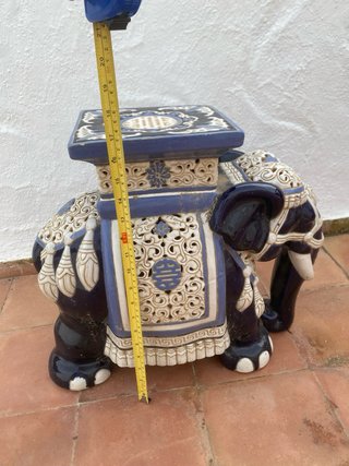 Taburete Elefante Vintage Cerámica