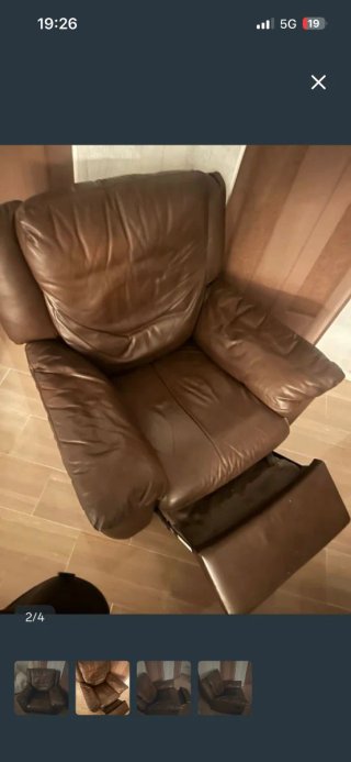 Sillón de piel italiana
