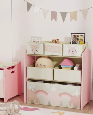 Estantería infantil 6 cajas tela