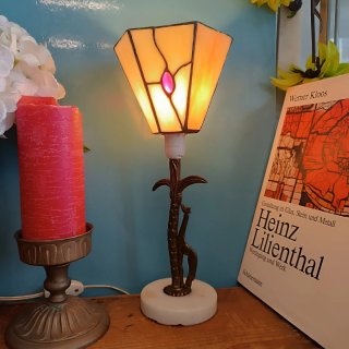 Lámpara Tiffany pie Latón Vintage Jirafa Palmera