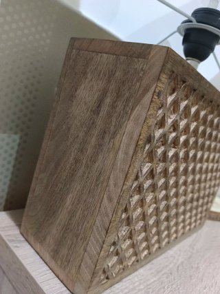 Lámpara Rectangular Madera cerezo