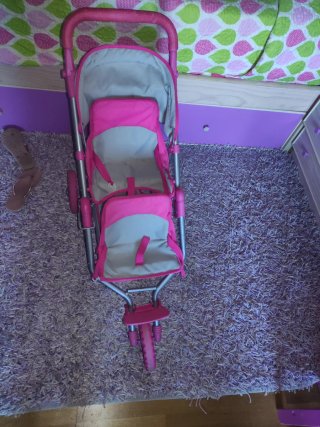 Silla de paseo para muñecas gemelas