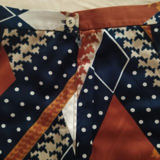 Falda vintage años 70 - S/M estampado geométrico