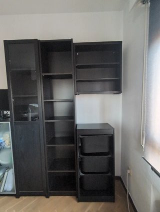 Conjunto 5 Muebles Almacenaje Negro