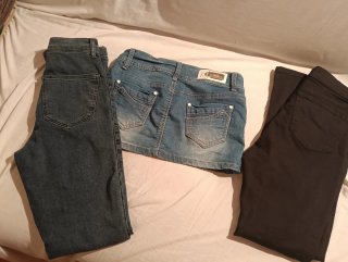 Falda vaquera y pantalón vaquero XXS