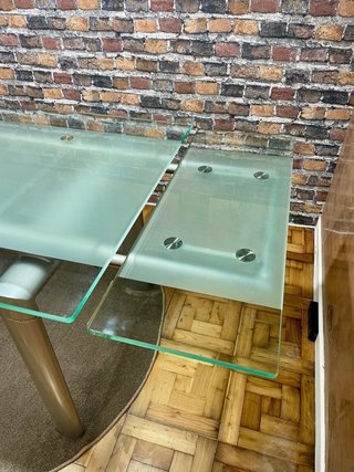 Mesa comedor cristal extensible