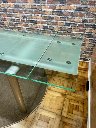 Mesa comedor cristal extensible
