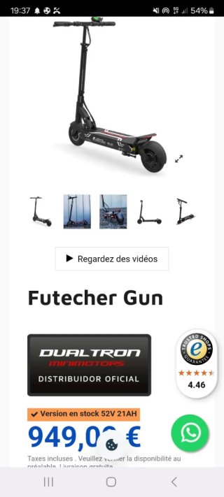 Patinete Minimotors futecher Gun