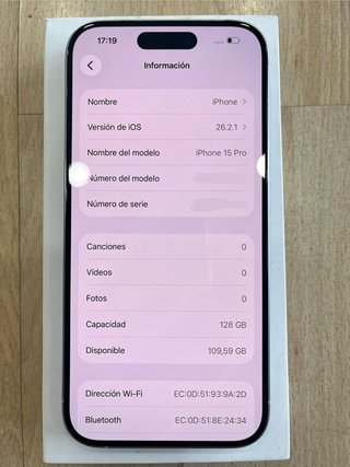 IPHONE 15 PRO 128GB BLANCO OCASIÓN