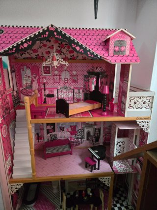 Casa de Muñecas Barbie Rosa