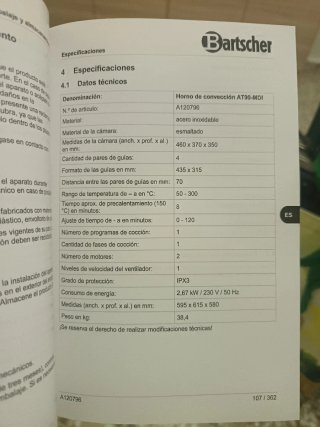 Horno de Convección AT90-MDI Bartscher