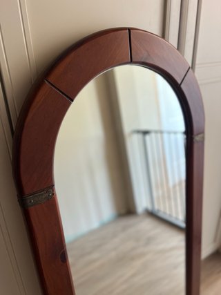 Espejo madera maciza arqueado