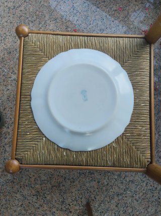 Plato Arcopal Vintage Azul y Blanco
