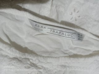 Vestido blanco encaje Zara