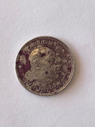 Moneda 5 Pesetas 1957 Franco