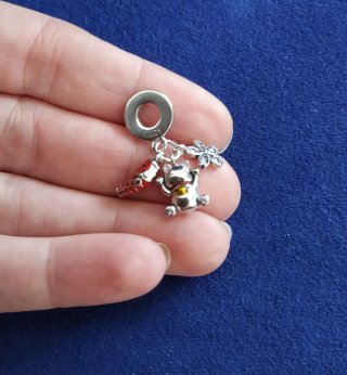 Charm dije Gato Flor Carpa Pulsera Pandora collar