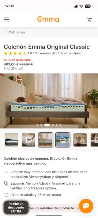 Cama con cajones y Colchon Emma