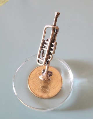 Mini Tromba in Argento800 Miniatura Solid Silver