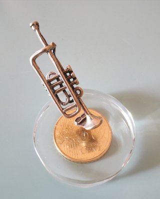 Mini Tromba in Argento800 Miniatura Solid Silver