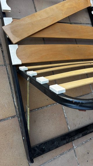 Base Cama Plegable Metal/Madera