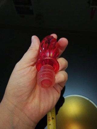 Tapón Botella Licorera Rojo Cristal