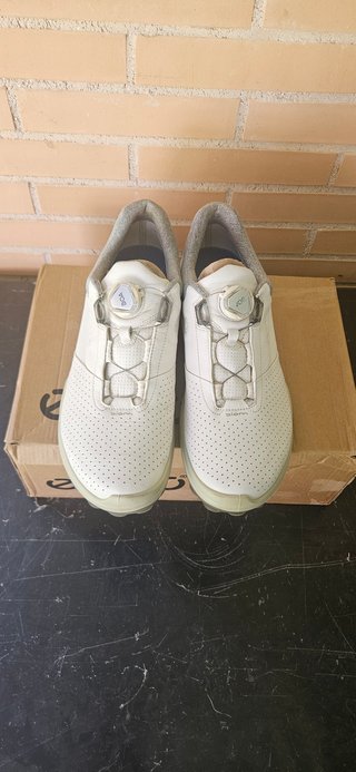 Zapatos Golf Ecco Gore-Tex Boa Blanco/Azul