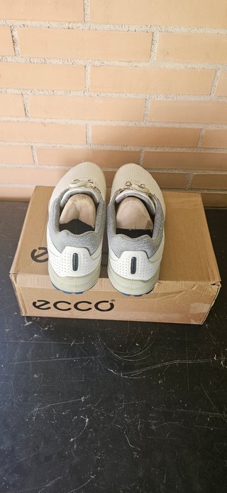 Zapatos Golf Ecco Gore-Tex Boa Blanco/Azul