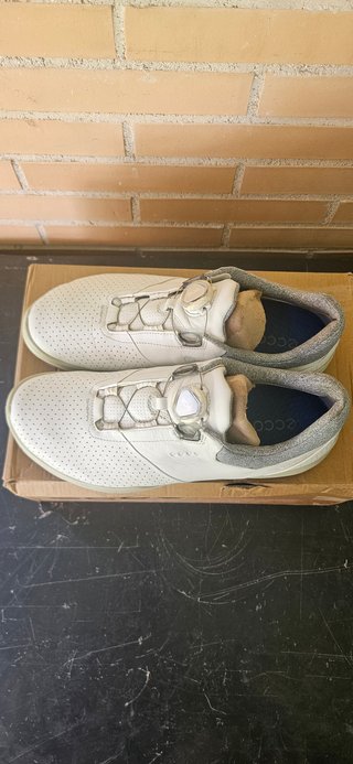 Zapatos Golf Ecco Gore-Tex Boa Blanco/Azul