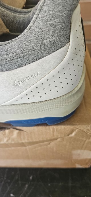 Zapatos Golf Ecco Gore-Tex Boa Blanco/Azul
